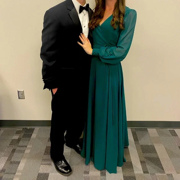 Lulus | Dresses | Emerald Green Long Sleeve Wrap Gown | Poshmark Lulus | Dresses | Emerald Green Long Sleeve Wrap Gown | Poshmark